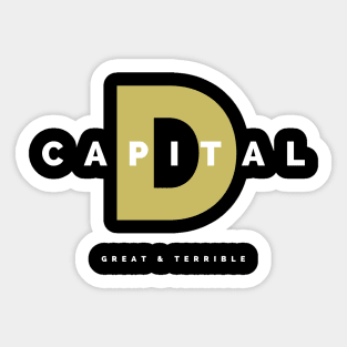 CAPITAL D (Dark) Sticker